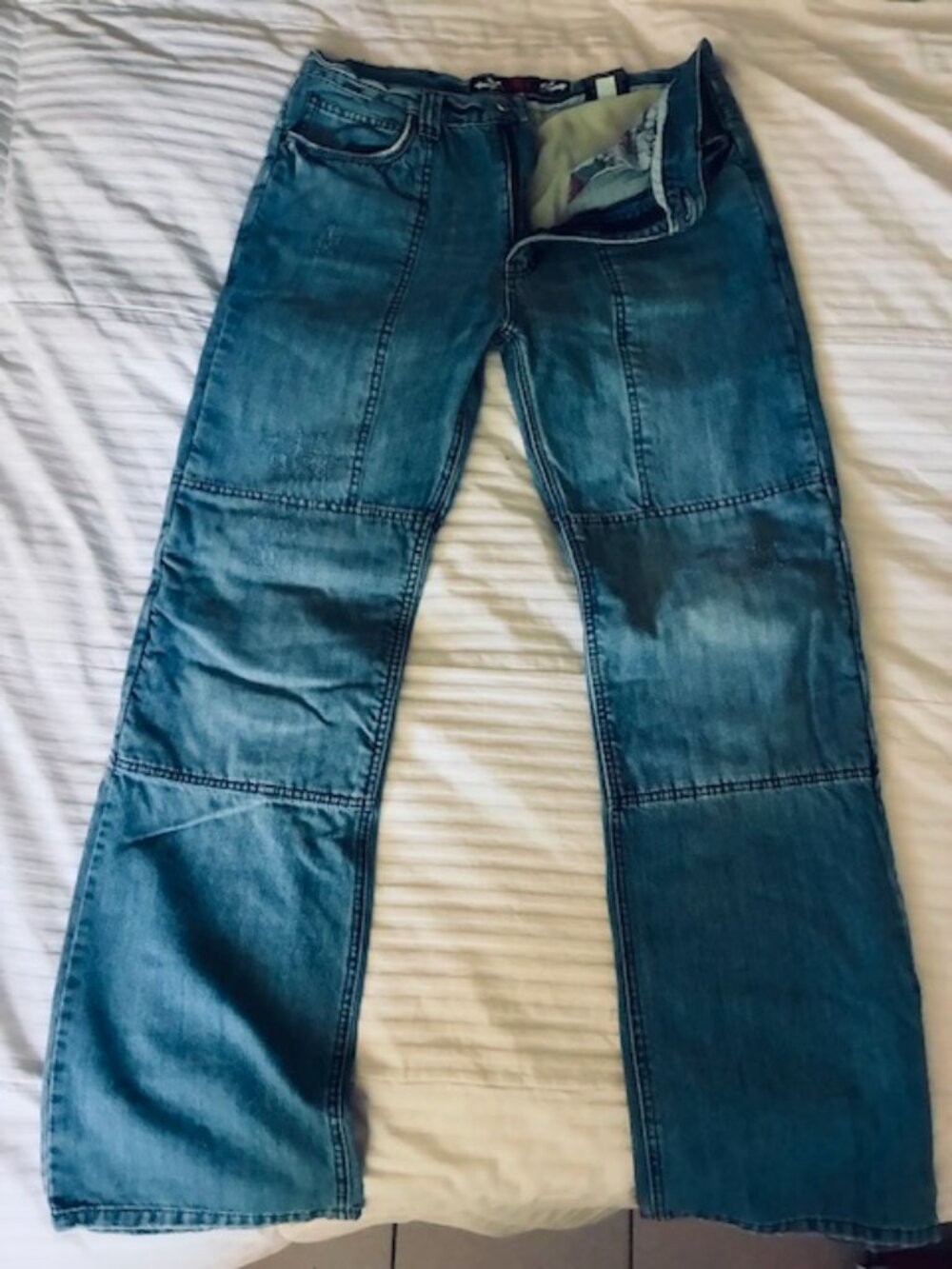 Sartso Denim Kevlar Motorcycle Riding Pants, Size 32 Waist